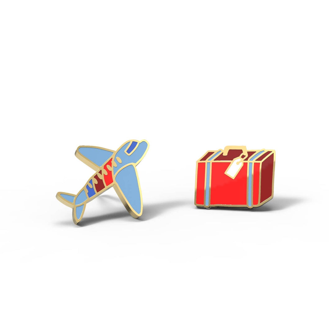 Airplane & Suitcase Earrings
