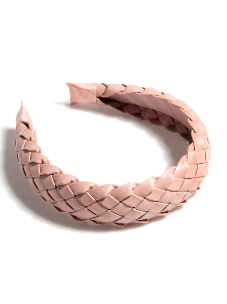 Woven Faux Leather Headband