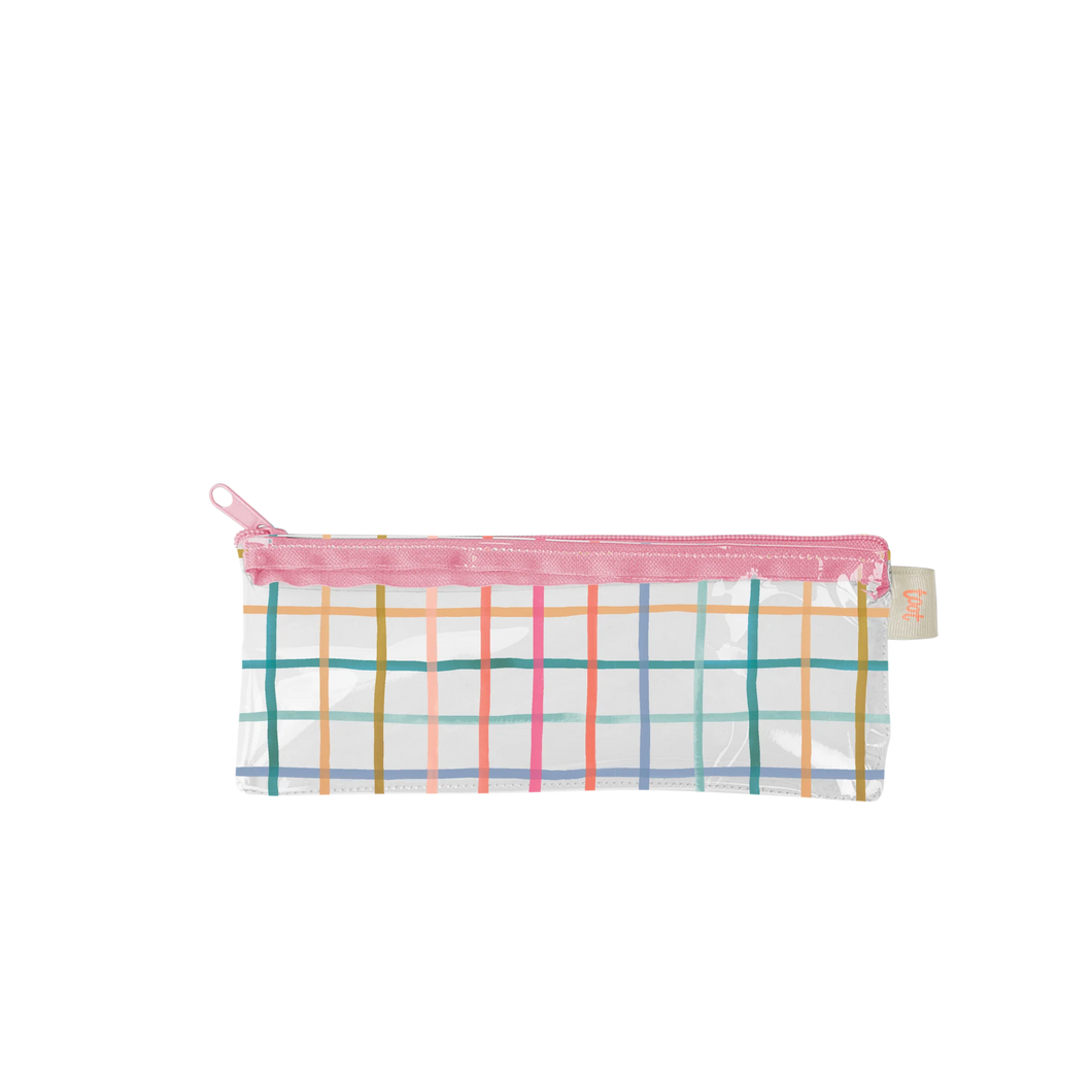 Pretty Plaid Clear Pixie Pouch