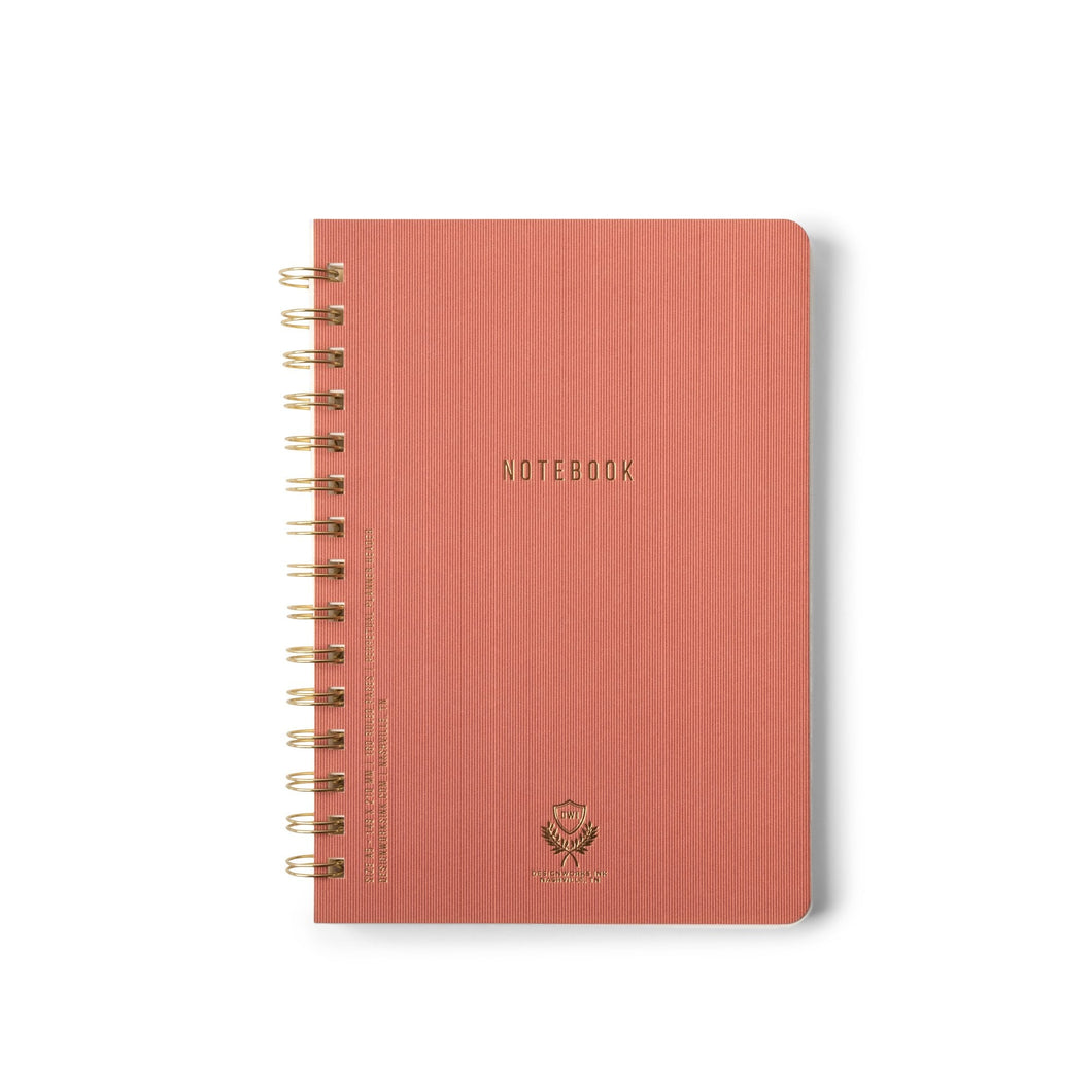 Terracotta Textured Paper Twin Wire Notebook