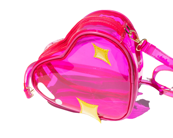 Pink Heart with Sparkles Handbag