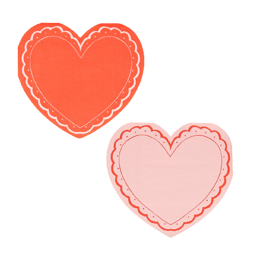 Lacy Heart Small Napkins