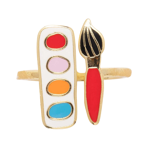 Watercolors & Brush Ring
