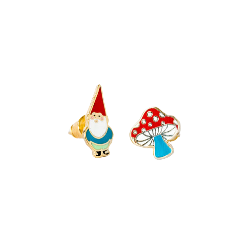 Gnome & Mushroom Earrings