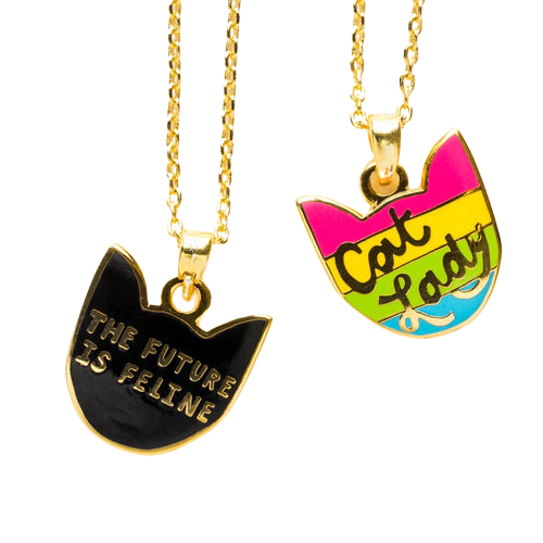 Cat Lady Double Sided Pendant