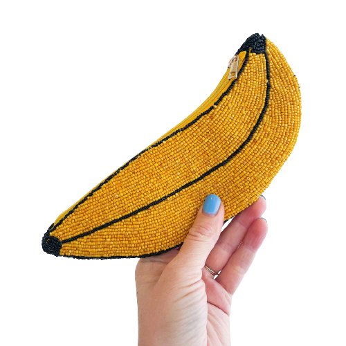 Beaded Banana Pouch