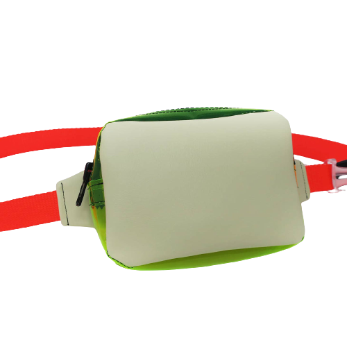 Cream & Yellow w/ Neon Orange Strap Fanny Pack