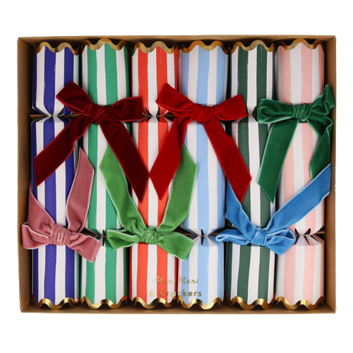 Stripe Velvet Bow Crackers