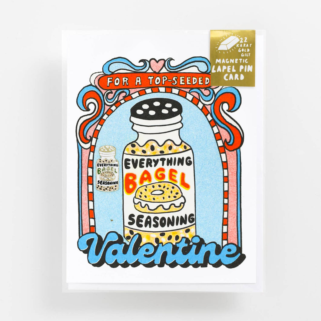 Top Seeded Valentine Lapel Pin Card