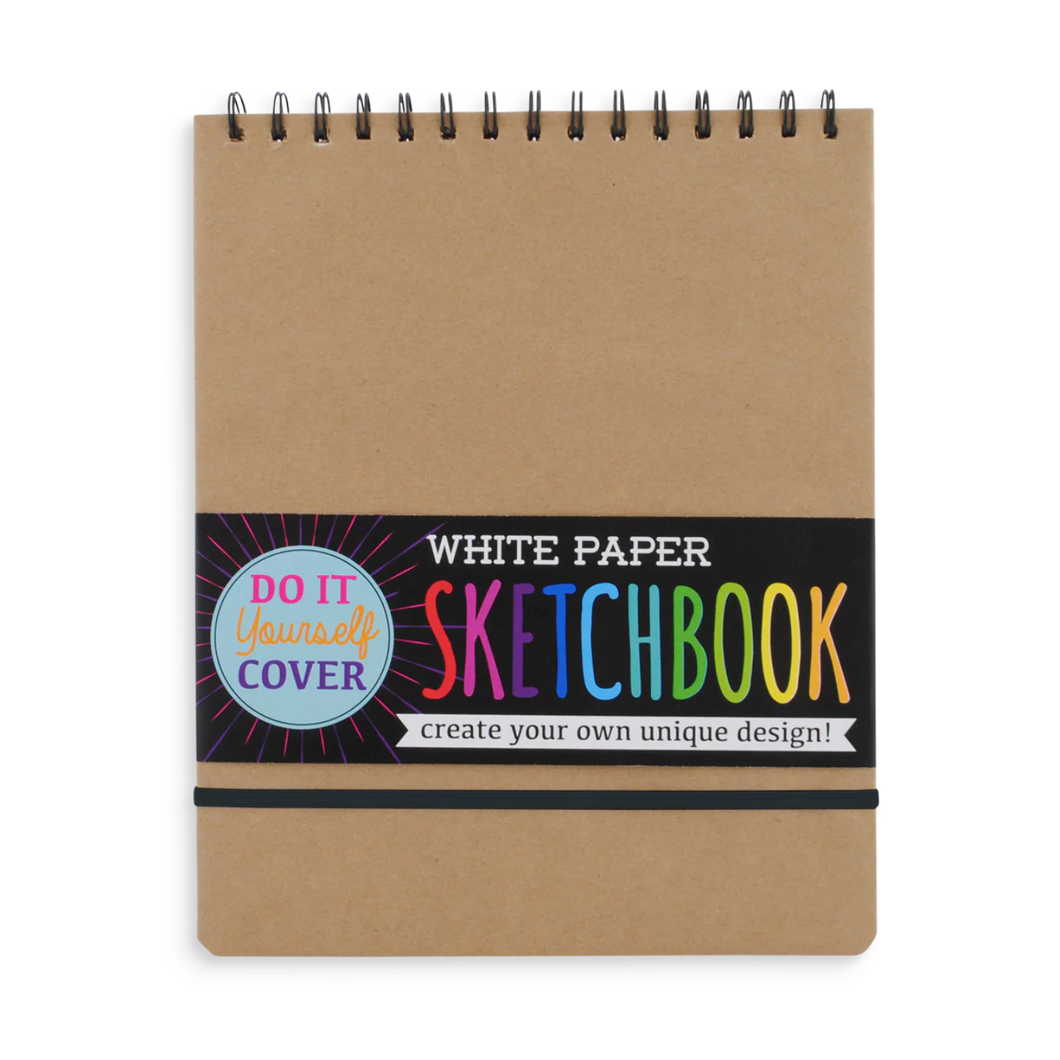 White DIY Cover Sketchbook 8x10.5