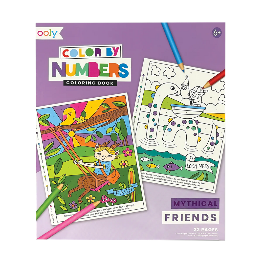 Color By Numbers Coloring Book - Mythical Friends