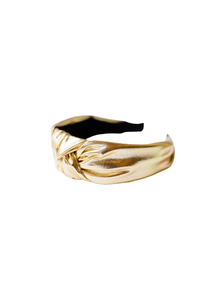Gold Lamé Knot Headband