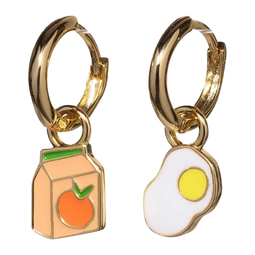 Juice Box/Egg Hoop Earrings