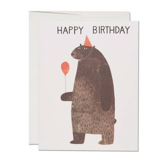 Party Bear Birthday Greeting Card
