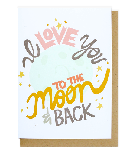 I Love You To The Moon Single Card