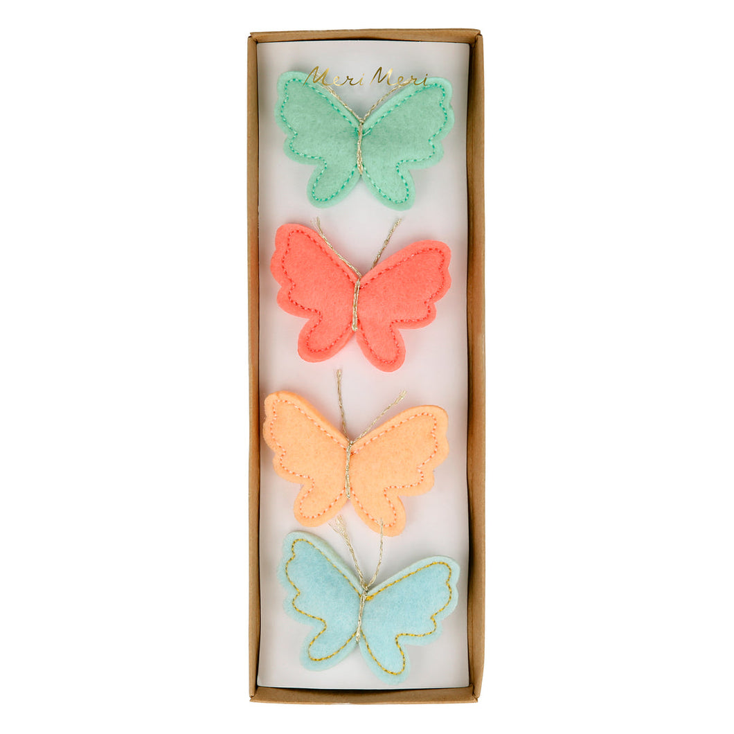 Felt Butterfly Hair Clips