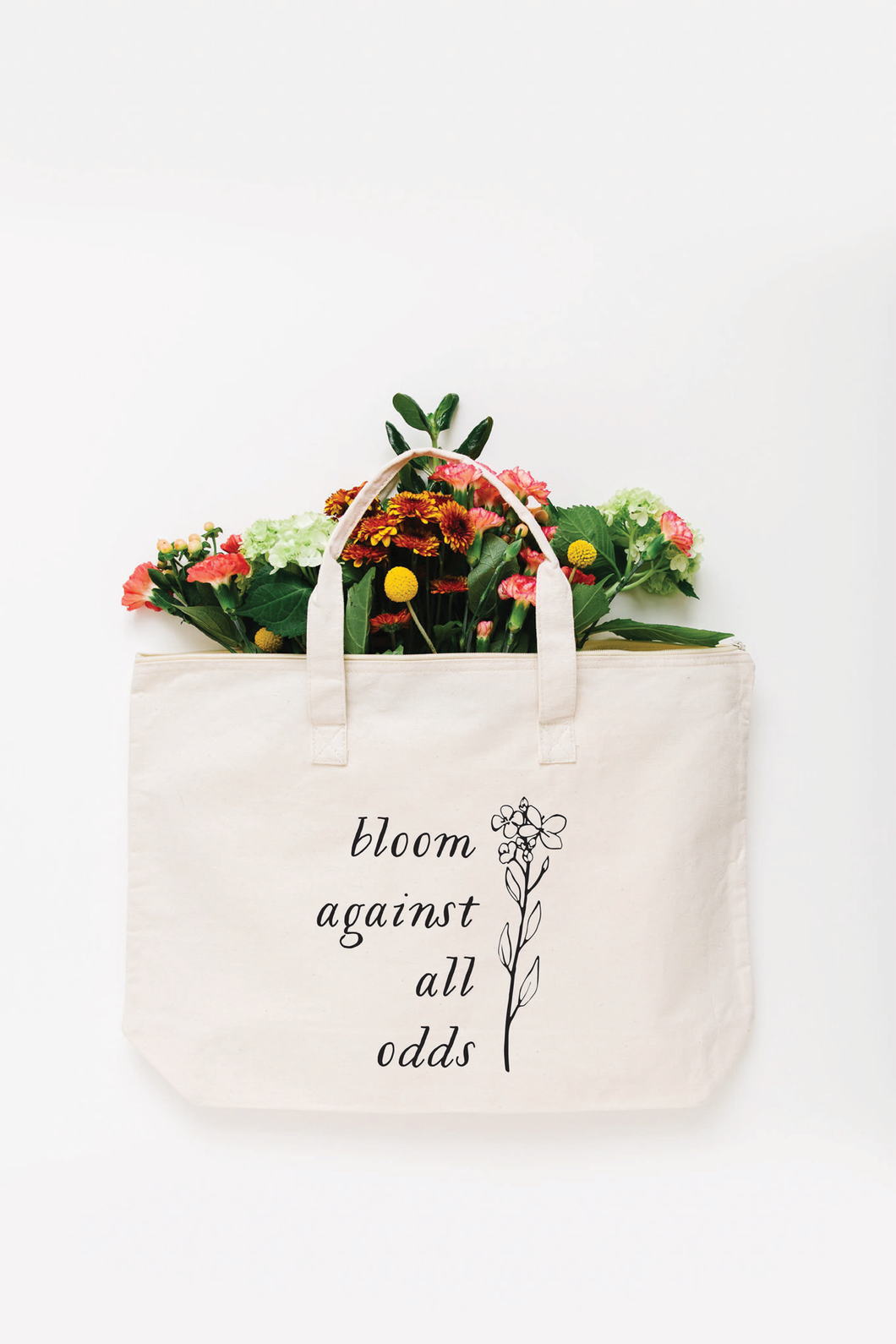 Bloom Against All Odds Tote Bag - Large