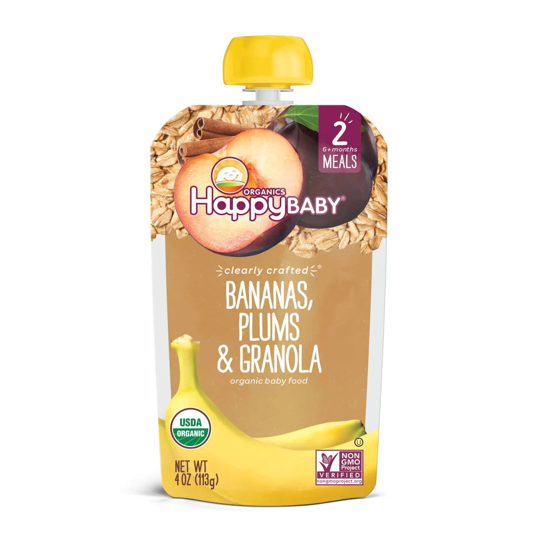 Bananas, Plums & Granola Pouch