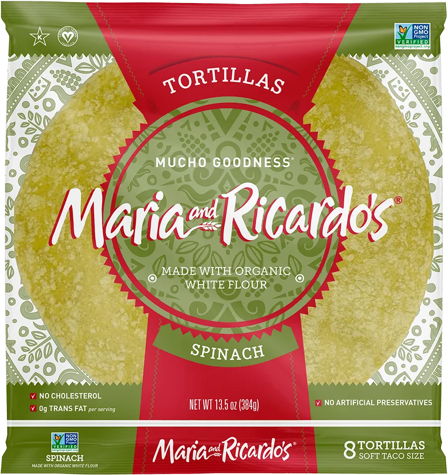 Spinach Soft Taco Tortillas
