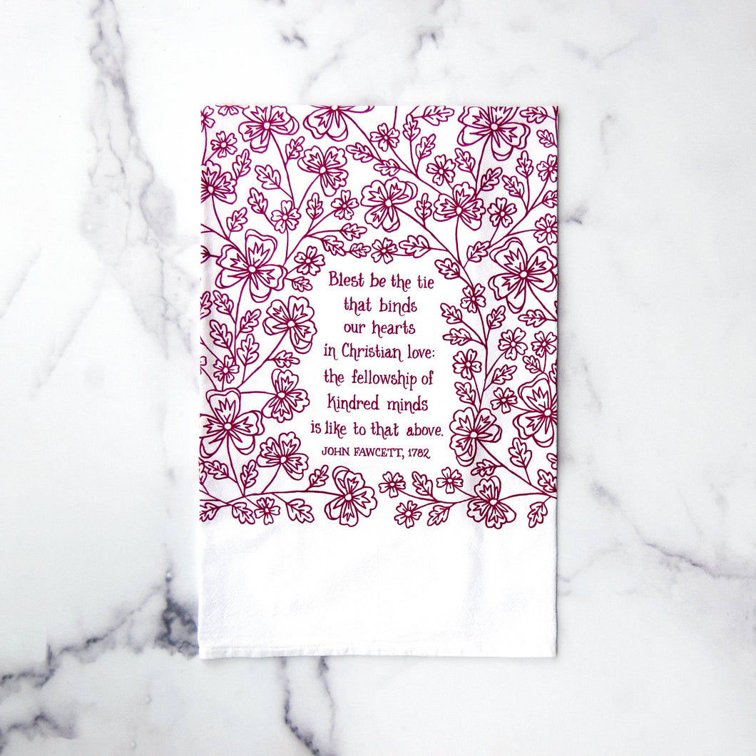 Blest be the Tie Hymn Tea Towel