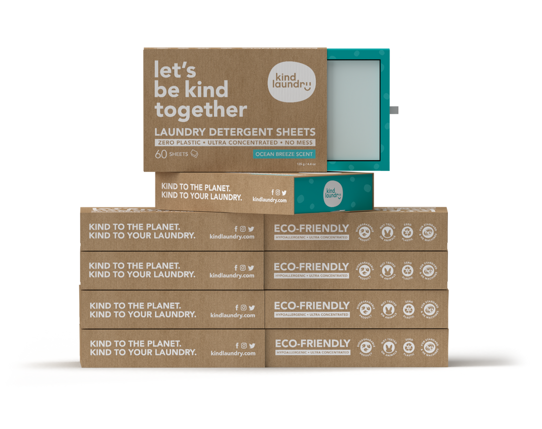 Eco-friendly Laundry Detergent Sheets (Ocean Breeze Scent)