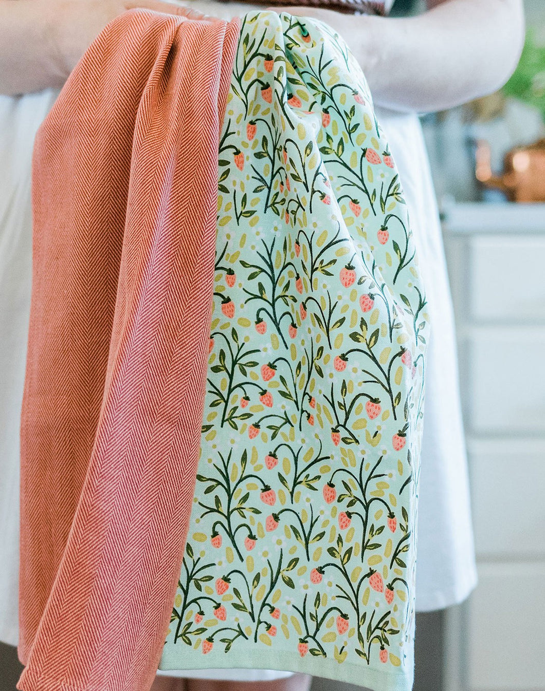 Strawberry Meadow Floral Kitchen Towel