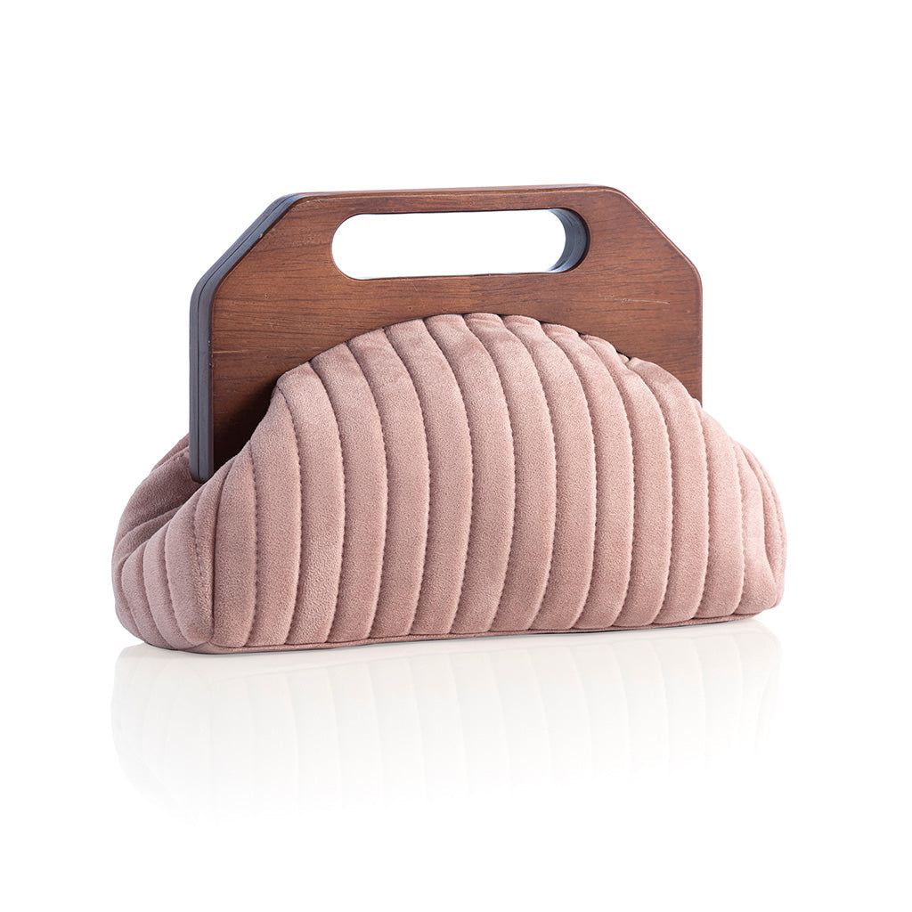 Evan Top Handle Clutch - Blush